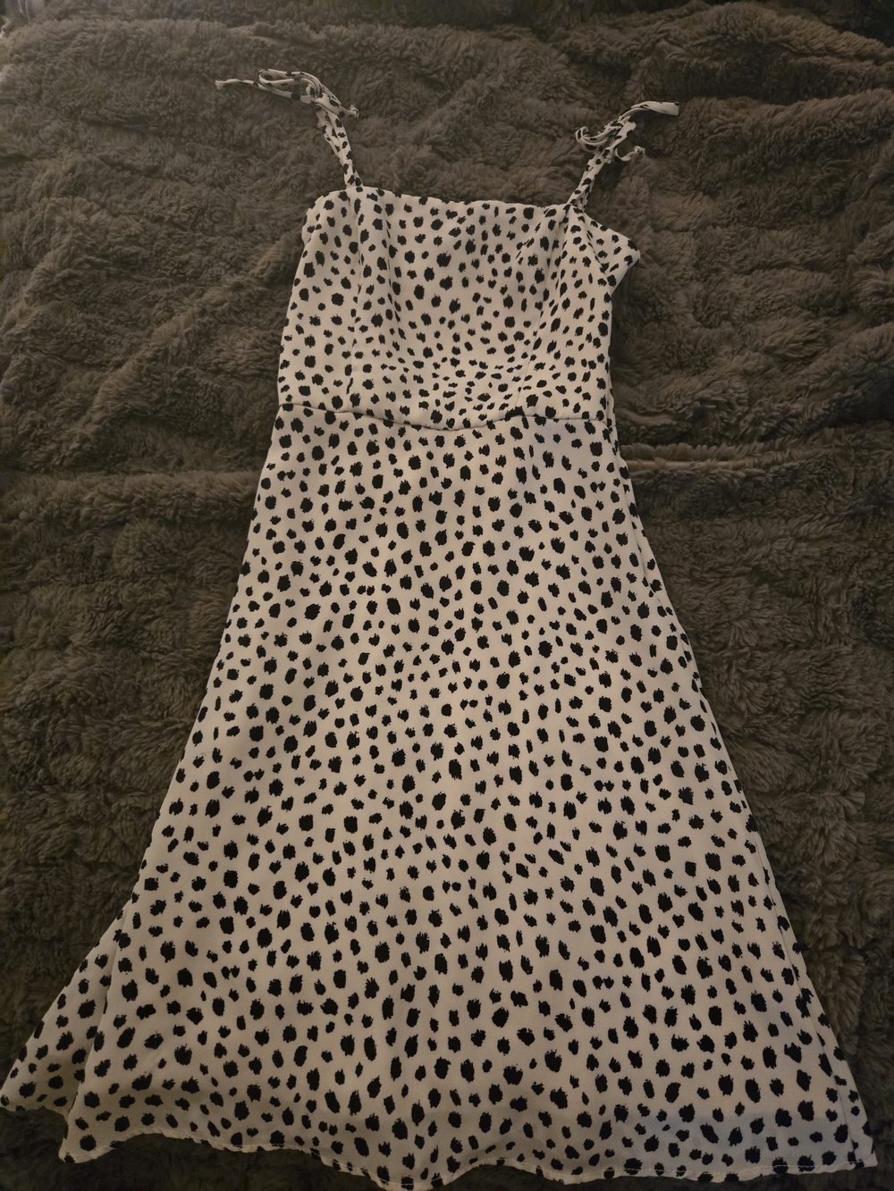 GB girls White and Black Spotted Casual Sundress